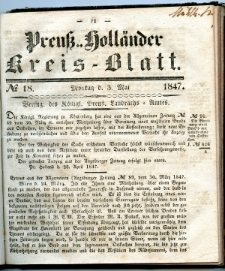 Preuss. Hollander Kreiss Blatt 1847-05-03