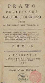 Prawo Polityczne Narodu Polskiego. T. 2