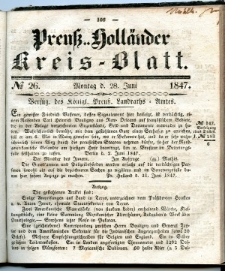 Preuss. Hollander Kreiss Blatt 1847-06-28