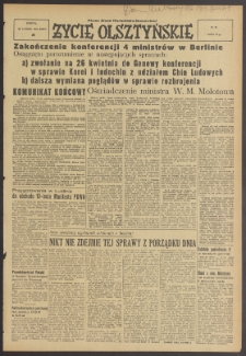 Życie Olsztyńskie : pismo ziemi warmińsko-mazurskiej, 1954, nr 44