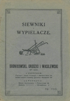 Siewniki i wypielacze.
