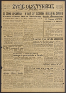 Życie Olsztyńskie : pismo ziemi warmińsko-mazurskiej, 1952, nr 145