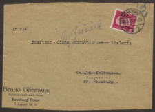 [Koperta kancelarii prawnej w Sensburg. 2]