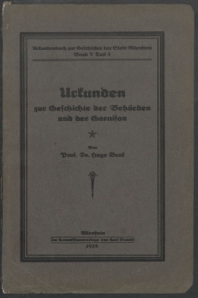 Geschichte der Stadt Allenstein : Behörden und Garnison