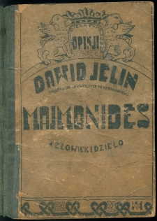 Majmonides : człowiek i dzieło