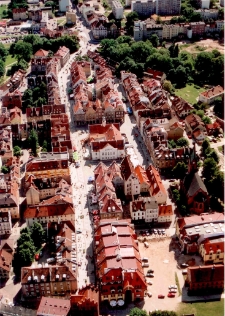 [Stare Miasto w Olsztynie z lotu ptaka. 1]