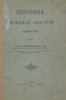 Fizyologia zwierząt ssących domowych