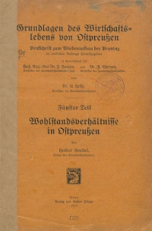 Wohlstandsverhältnisse in Ostpreußen