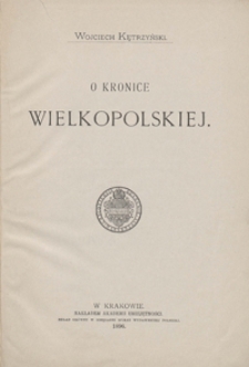 O kronice Wielkopolskiej