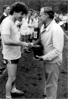 [Mecz piłki nożnej drukarze - dziennikarze Olsztyna]