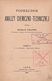 Podręcznik analizy chemiczno-technicznej. Cz. 1-2