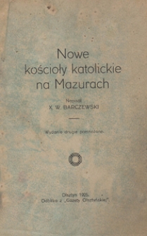 Nowe kościoły katolickie na Mazurach