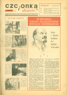 Czcionką i Słowem : jednodniówka samorządu robotniczego Olsztyńskich Zakładów Graficznych im. Seweryna Pieniężnego w Olsztynie, 1972, nr 6