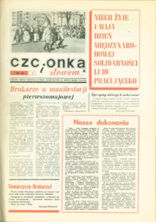 Czcionką i Słowem : jednodniówka samorządu robotniczego Olsztyńskich Zakładów Graficznych im. Seweryna Pieniężnego w Olsztynie, 1973, nr 8