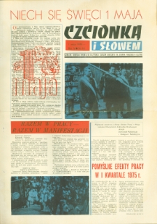 Czcionką i Słowem : kwartalnik samorządu robotniczego Olsztyńskich Zakładów Graficznych im. Seweryna Pieniężnego w Olsztynie, 1975 (R. 5), nr 16