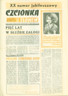Czcionką i Słowem : kwartalnik samorządu robotniczego Olsztyńskich Zakładów Graficznych im. Seweryna Pieniężnego w Olsztynie, 1976 (R. 6), nr 19/20