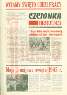 Czcionką i Słowem : kwartalnik samorządu robotniczego Olsztyńskich Zakładów Graficznych im. Seweryna Pieniężnego w Olsztynie, 1976 (R. 6), nr 21