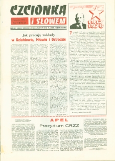 Czcionką i Słowem : kwartalnik samorządu robotniczego Olsztyńskich Zakładów Graficznych im. Seweryna Pieniężnego w Olsztynie, 1976 (R. 6), nr 23