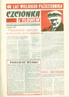 Czcionką i Słowem : kwartalnik samorządu robotniczego Olsztyńskich Zakładów Graficznych im. Seweryna Pieniężnego w Olsztynie, 1977 (R. 7), nr 27