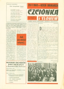 Czcionką i Słowem : gazeta załogi Olsztyńskich Zakładów Graficznych, 1983 (R. 12), nr 43