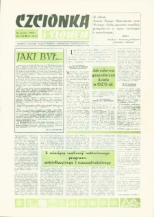 Czcionką i Słowem : gazeta załogi Olsztyńskich Zakładów Graficznych, 1983 (R. 12), nr 45/46