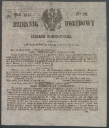 Dziennik Urzędowy Gubernii Warszawskiej, 1845 (R.1), nr 32