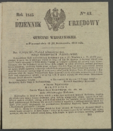 Dziennik Urzędowy Gubernii Warszawskiej, 1845 (R.1), nr 43