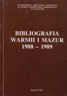 Bibliografia Warmii i Mazur 1988-1989