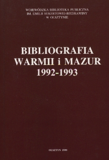 Bibliografia Warmii i Mazur 1992-1993