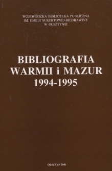 Bibliografia Warmii i Mazur 1994-1995