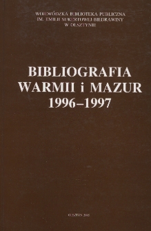 Bibliografia Warmii i Mazur 1996-1997