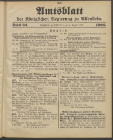 Amtsblatt der Königlichen Regierung zu Allenstein, 1908 Jg. 4, Stück 32