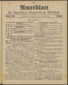 Amtsblatt der Königlichen Regierung zu Allenstein, 1908 Jg. 4, Stück 53
