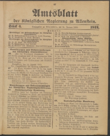Amtsblatt der Königlichen Regierung zu Allenstein, 1912 Jg. 8, Stück 4