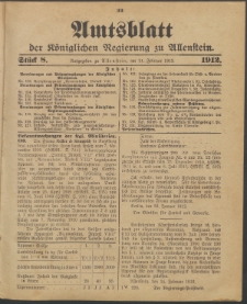 Amtsblatt der Königlichen Regierung zu Allenstein, 1912 Jg. 8, Stück 8 + Sonderbeilage