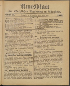 Amtsblatt der Königlichen Regierung zu Allenstein, 1912 Jg. 8, Stück 10