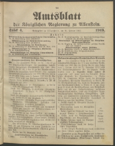Amtsblatt der Königlichen Regierung zu Allenstein, 1913 Jg. 9, Stück 4
