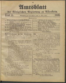 Amtsblatt der Königlichen Regierung zu Allenstein, 1913 Jg. 9, Stück 11