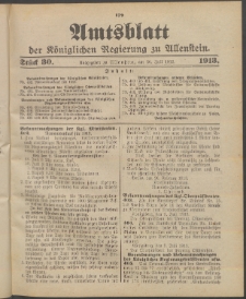Amtsblatt der Königlichen Regierung zu Allenstein, 1913 Jg. 9, Stück 30