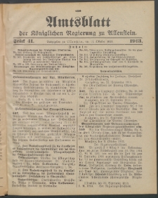 Amtsblatt der Königlichen Regierung zu Allenstein, 1913 Jg. 9, Stück 41