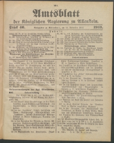 Amtsblatt der Königlichen Regierung zu Allenstein, 1913 Jg. 9, Stück 46 + Extrablatt