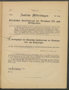 Amtliche Mitteilungen des Königlichen Konsistoriums der Provinzen Ost-und Westpreußen zu Königsberg i[n] Ostpr., 1884, Stück 2