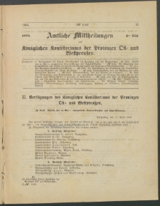 Amtliche Mittheilungen des Königlichen Konsistoriums der Provinzen Ost-und Westpreußen zu Königsberg i[n] Ostpr., 1884, Stück 4