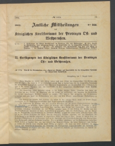 Amtliche Mittheilungen des Königlichen Konsistoriums der Provinzen Ost-und Westpreußen zu Königsberg i[n] Ostpr., 1884, Stück 9