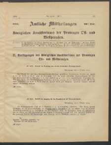 Amtliche Mittheilungen des Königlichen Konsistoriums der Provinzen Ost-und Westpreußen zu Königsberg i[n] Ostpr., 1884, Stück 10