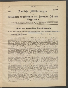 Amtliche Mittheilungen des Königlichen Konsistoriums der Provinzen Ost-und Westpreußen zu Königsberg i[n] Ostpr., 1885, Stück 4