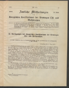 Amtliche Mittheilungen des Königlichen Konsistoriums der Provinzen Ost-und Westpreußen zu Königsberg i[n] Ostpr., 1885, Stück 7