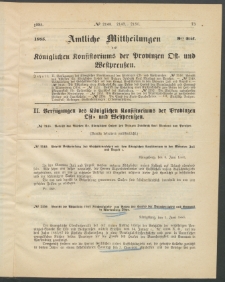 Amtliche Mittheilungen des Königlichen Konsistoriums der Provinzen Ost-und Westpreußen zu Königsberg i[n] Ostpr., 1885, Stück 9