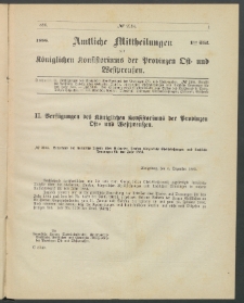 Amtliche Mittheilungen des Königlichen Konsistoriums der Provinzen Ost-und Westpreußen zu Königsberg i[n] Ostpr., 1886, Stück 1
