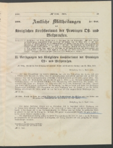 Amtliche Mittheilungen des Königlichen Konsistoriums der Provinzen Ost-und Westpreußen zu Königsberg i[n] Ostpr., 1886, Stück 5
